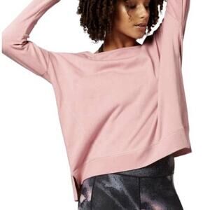 Sweaty Betty Luxe Simhasana Yoga Sweatshirt Size XXS, Rose Pink NEW